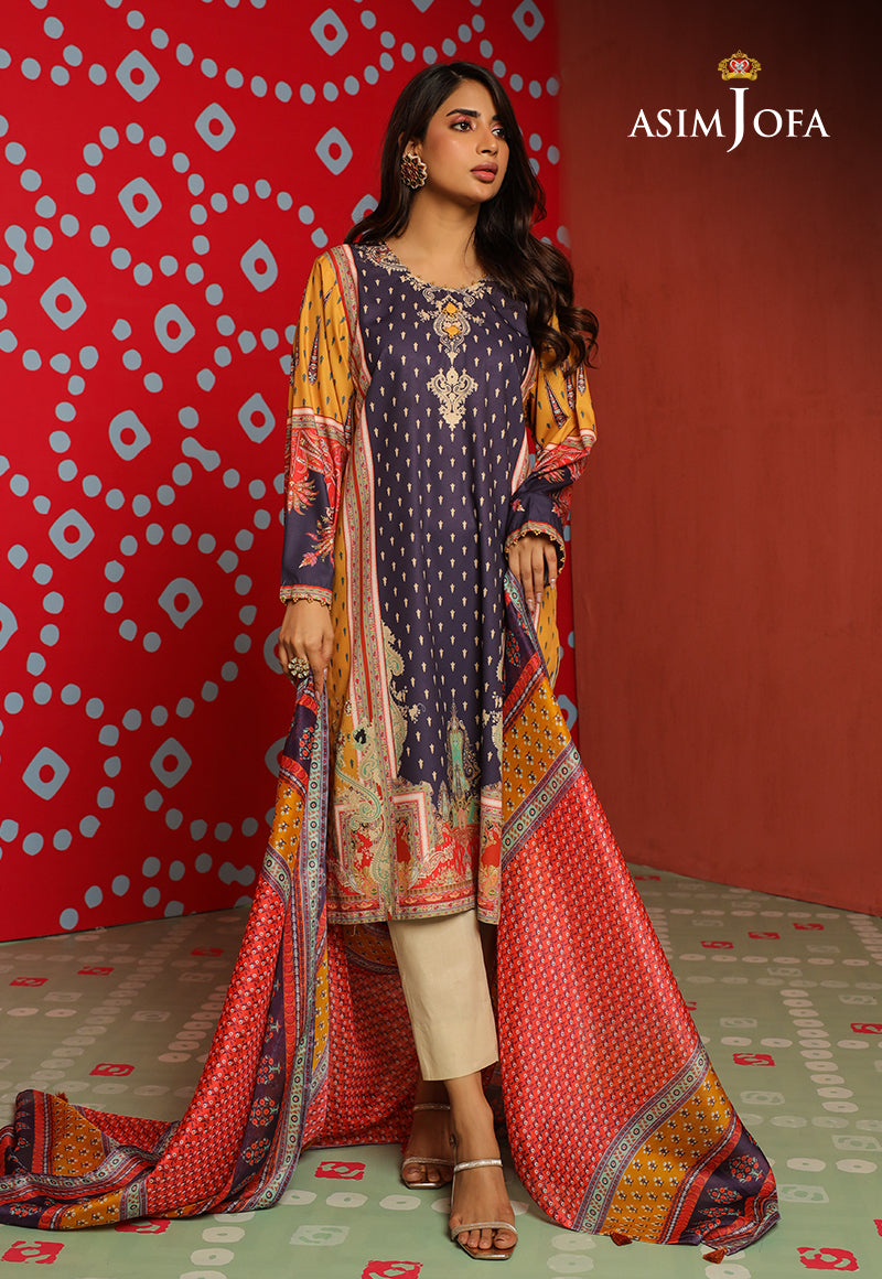 AJTM-06 - 2 PCS PRINTED GEORGETTE SILK 2 PCS