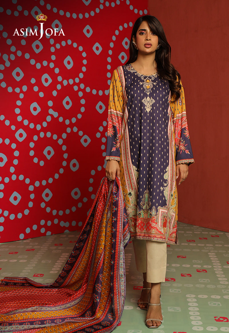 AJTM-06 - 2 PCS PRINTED GEORGETTE SILK 2 PCS