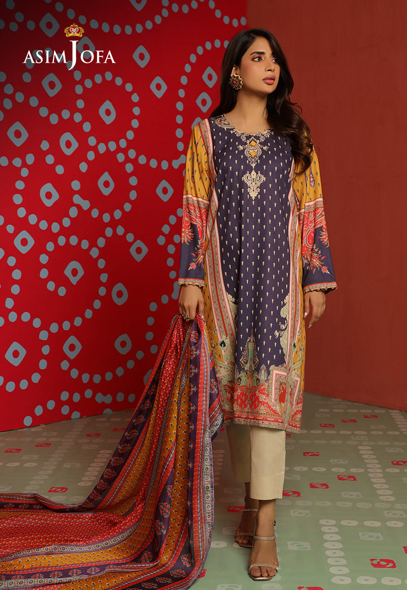 AJTM-06 - 2 PCS PRINTED GEORGETTE SILK 2 PCS