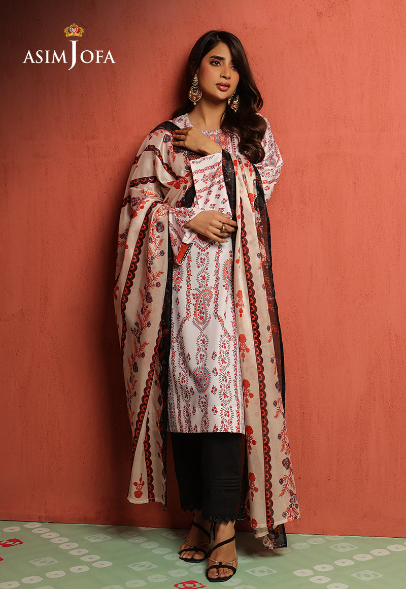 AJTM-09 - 2 PCS PRINTED GEORGETTE SILK 2 PCS