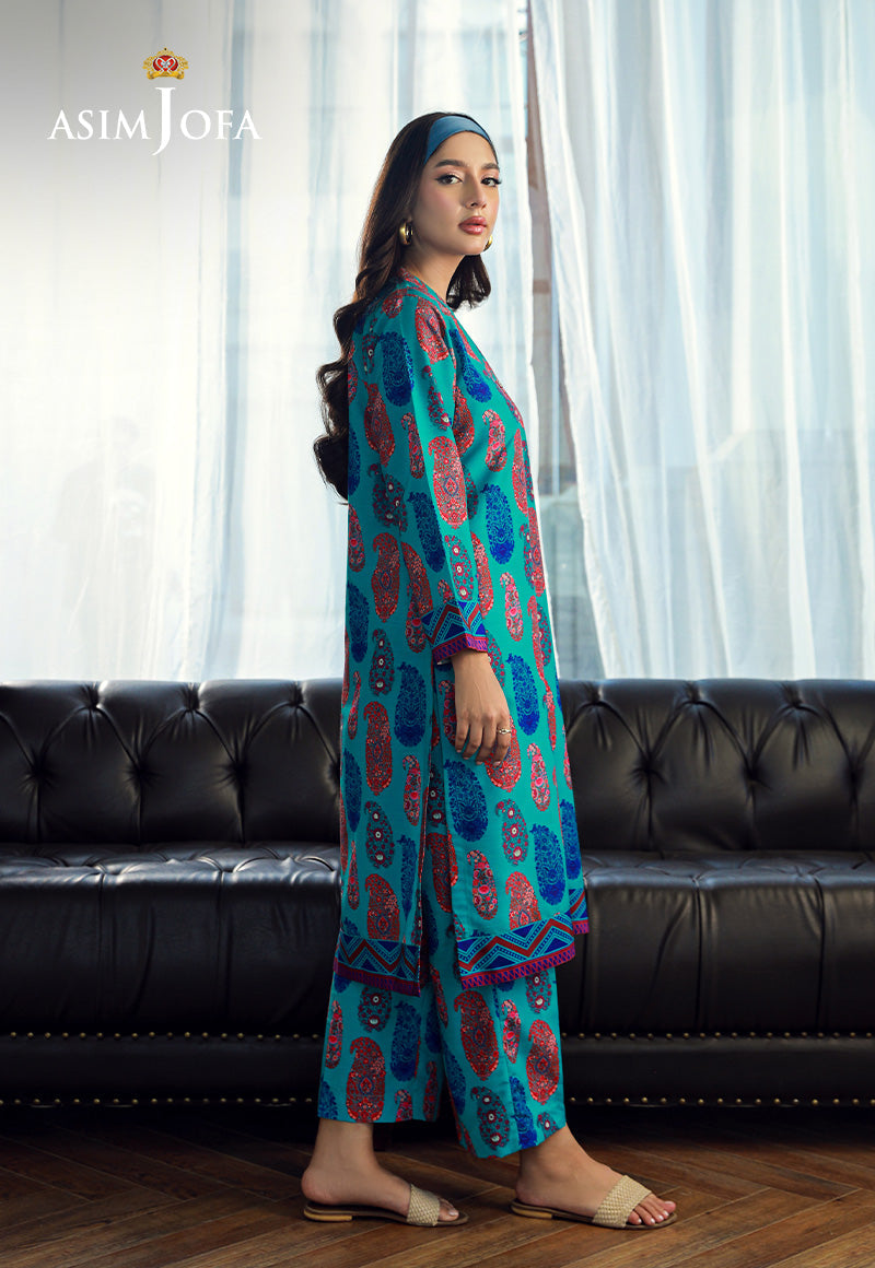 AJSS-10 PRINTED RAW SILK 2PCS